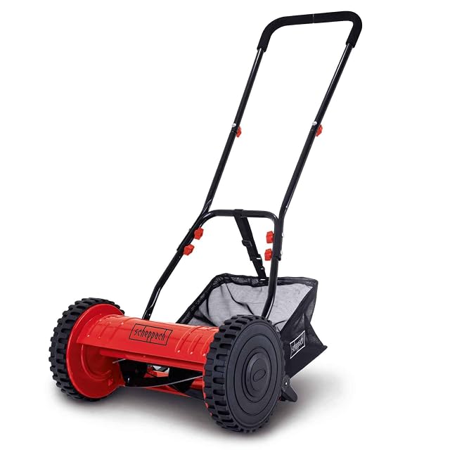 Rasaerba elicoidale spinto a mano Scheppach SPM300 con larghezza di taglio di 30 cm
