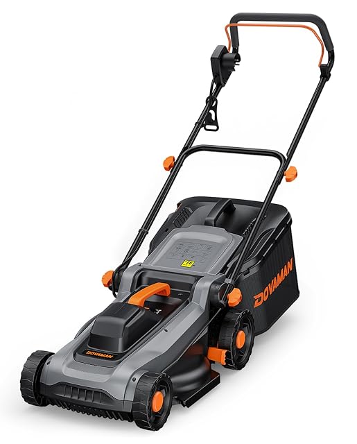 Rasaerba elettrico con filo DOVAMAN LA36A con scocca da 36 cm e cesto per l’erba da 40 litri
