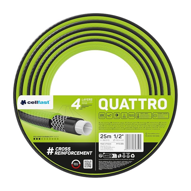 Tubo da giardino Cellfast Quattro a quattro strati avvolto