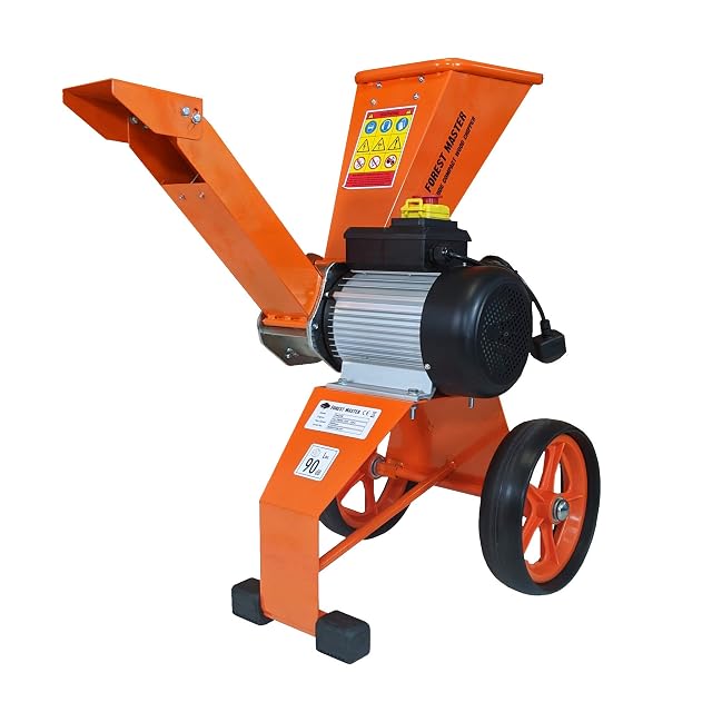 Biotrituratore da giardino elettrico Forest Master FM4DDE con bocca di carico a cerniera