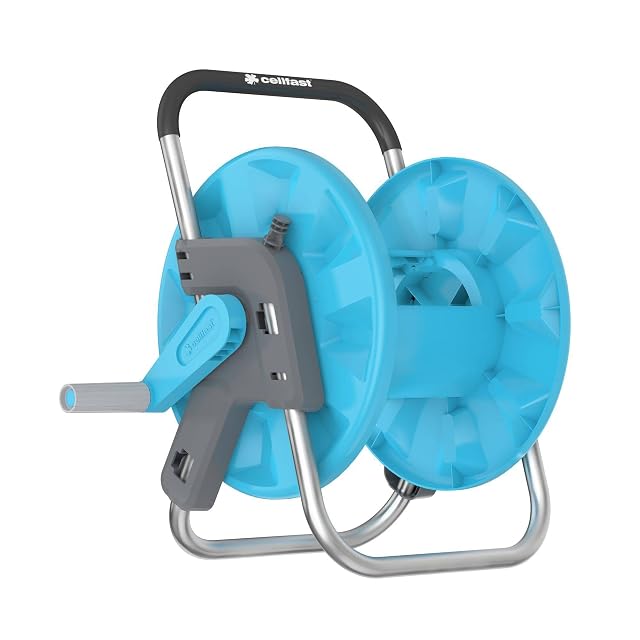 Supporto in alluminio per tubo da giardino con impugnatura gommata