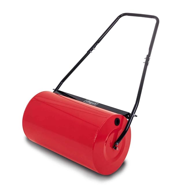 Rullo per prato Scheppach HGW46 in acciaio rosso con manico