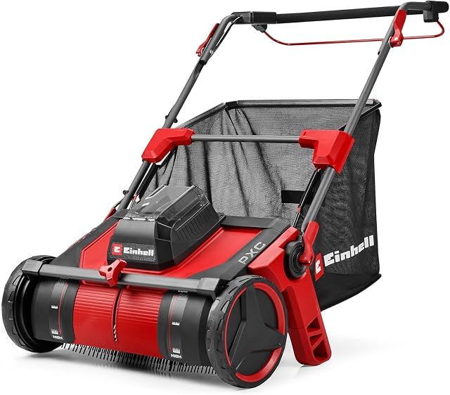 Raccoglitore di foglie ed erba a batteria Einhell GE-GC 18/55 Li con spazzola rotante da 55 cm