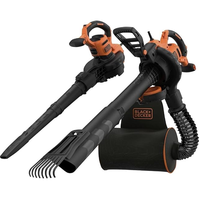 Soffiatore aspiratore con filo BLACK+DECKER BEBLV301 con sacco di raccolta a zaino da 72 litri