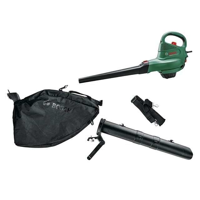 Soffiatore e aspiratore di foglie con filo Bosch UniversalGardenTidy 3000 con cinghia da spalla