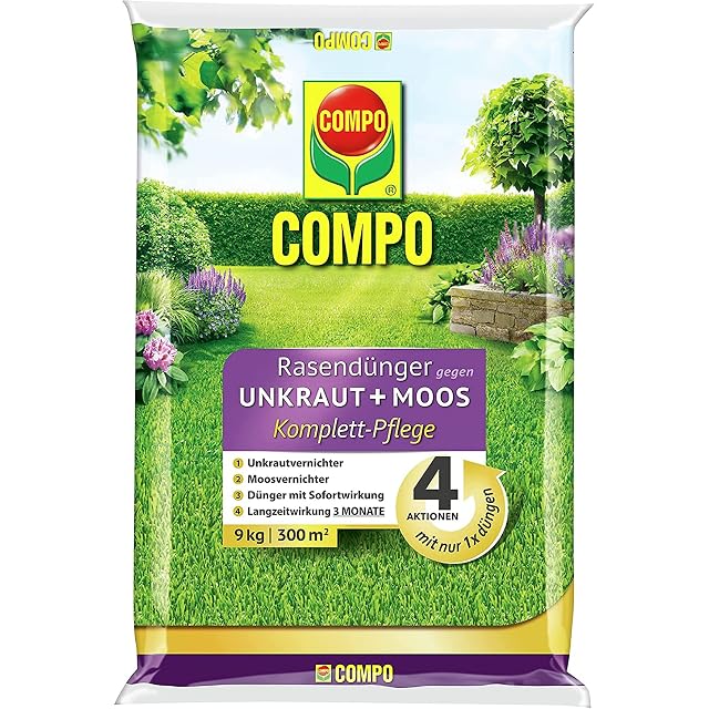Concime per prato COMPO cura completa con diserbante e antimuschio