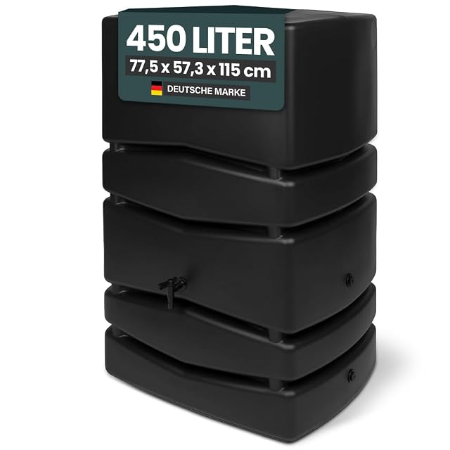 Cisterna Aqua Tower antracite da 450 litri per acqua piovana