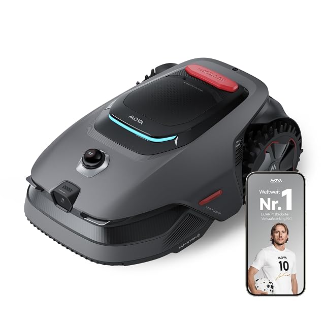 Robot rasaerba MOVA LiDAX Ultra 1200 con navigazione LiDAR 3D e ruote fuoristrada